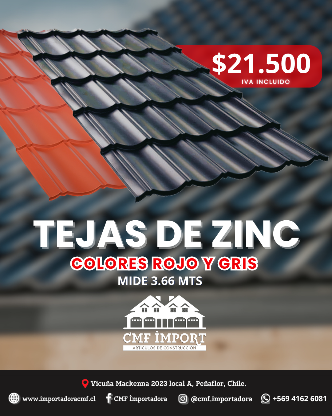 tejas de zinc